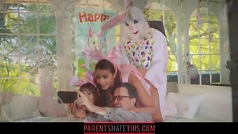 Niece And Uncle Indulge In Steamy Encounter While Dressed As Easter Bunny