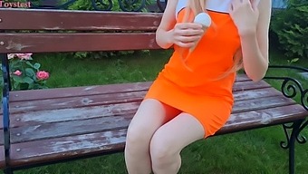 A Horny Girl Indulges In Public Toy Play During Her Solo Session