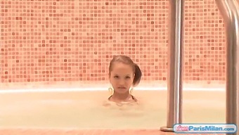 Paris Milan, A Young Adult, Indulges In A Jacuzzi In A Bikini For Your Pleasure