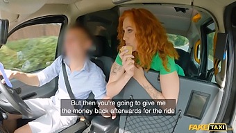 Redhead Milf With A Flawless Physique Enjoys Passionate Sex In A Faux Taxi